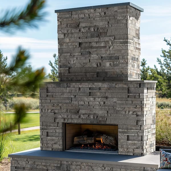 Terrana Ashbury Shadow 4 in. x 20 in. Natural Finish Cement Stone Look Ledger Panel Wall Tile (172.8 sq. ft./Pallet)