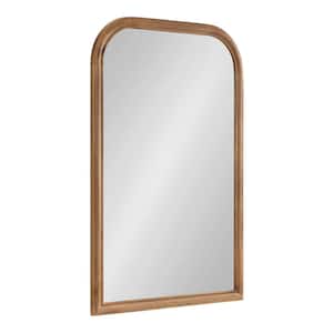 Glenby 24.00 in. W x 36.00 in. H Rustic Brown Arch Transitional Framed Decorative Wall Mirror