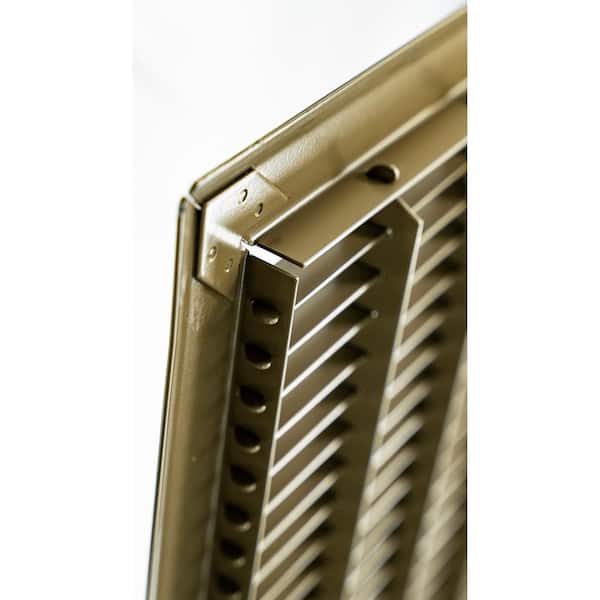 Venti Air 10 in. Wide x 10 in High Rectangular Floor Return Air Grille of Steel for Duct Opening 10 in. W x 10 in H Brown
