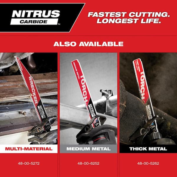 Milwaukee 6 in. 8 TPI TORCH Nitrus Carbide Teeth Metal Cutting