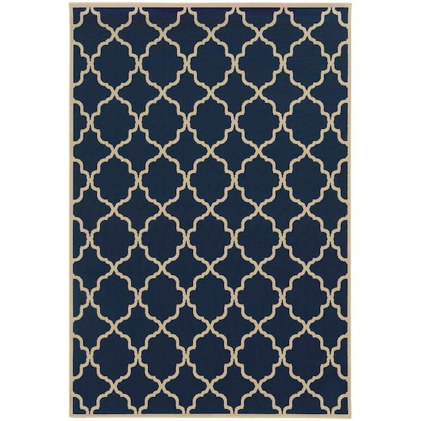 Home Decorators Collection Newport Navy 5 ft. x 8 ft. Area Rug
