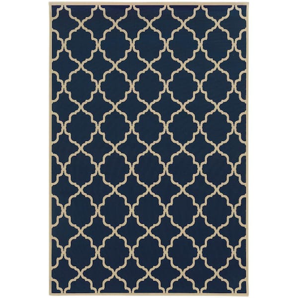 Home Decorators Collection Newport Navy 8 ft. x 11 ft. Area Rug