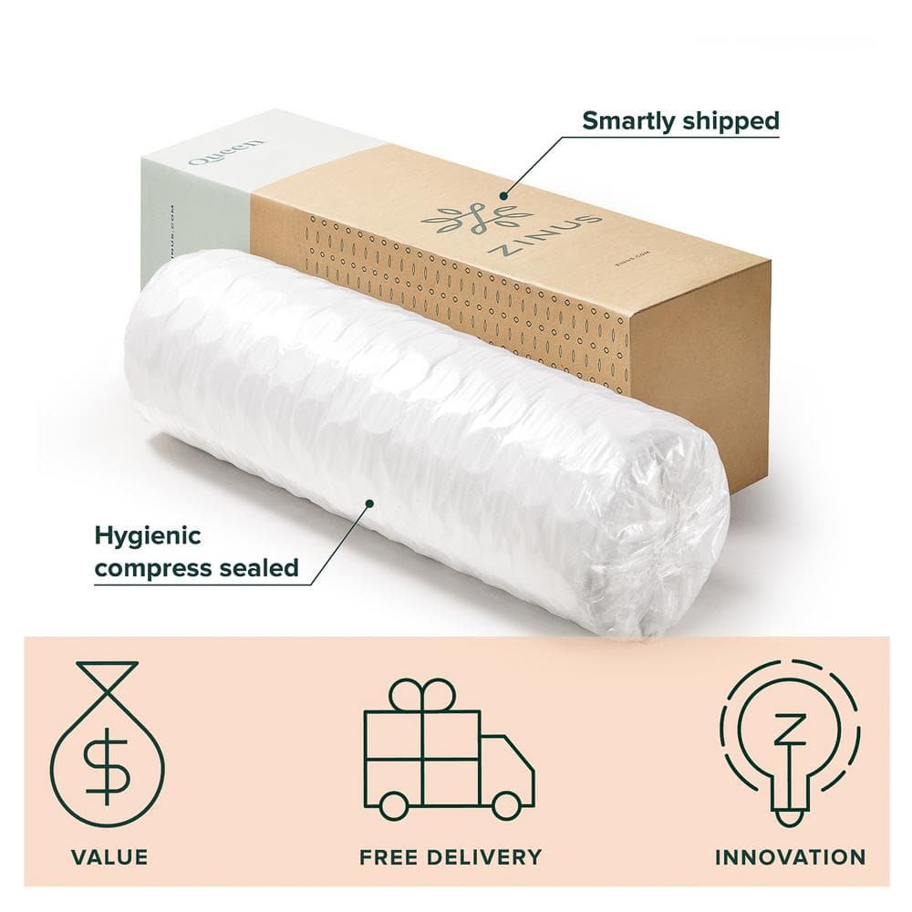 Twin 8" White Innerspring Mattress with Quilted Top
