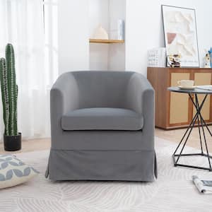 Gray 360° Swivel Club Chair, Accent Chair Arm Chair Suitable for Living room, Club and Office