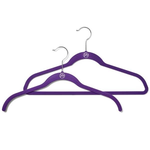 Joy Purple Velvet Shirt Hangers 10-Pack