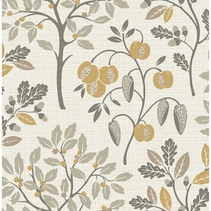 Rowan Natural Yellow Autumn Trees Wallpaper Sample