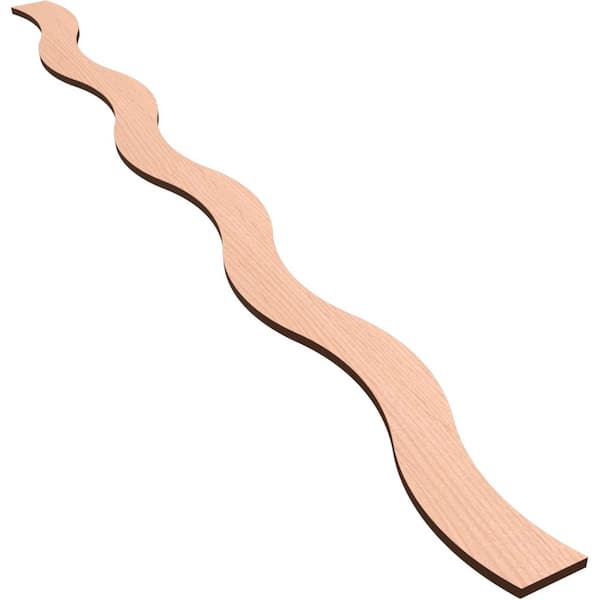 Ekena Millwork Brazos 47 in. H x 0.375 in. W Slatwall Panels in Alder 22-Pack