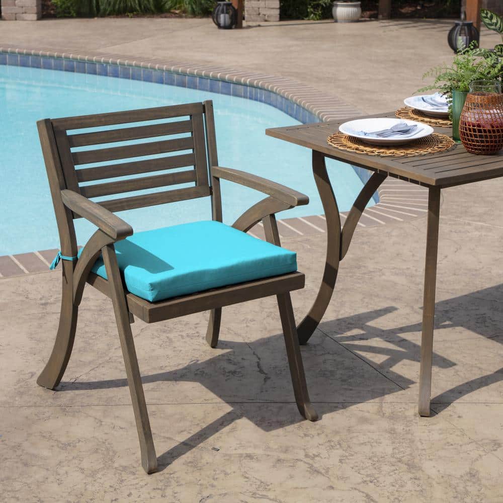 Pool Blue Polyester Adirondack Chair Cushion