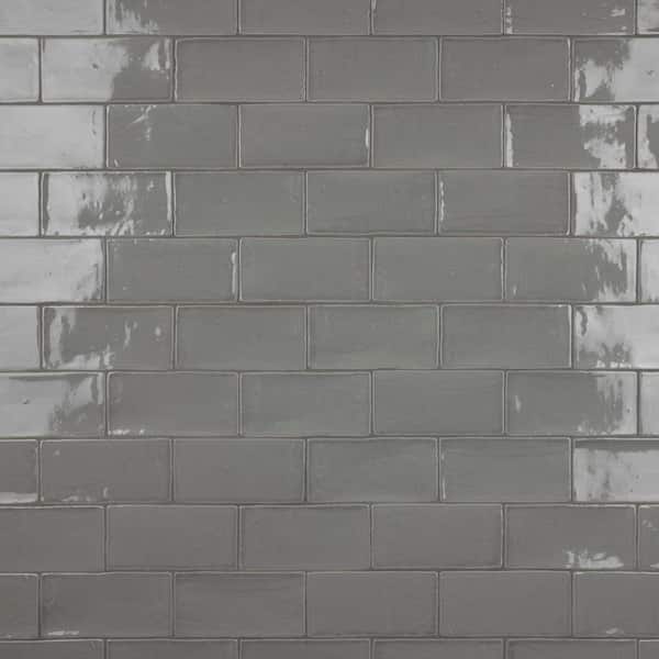 Merola Tile Chester Grey 3 in. x 6 in. Ceramic Wall Tile (5.72 sq. ft./Case)