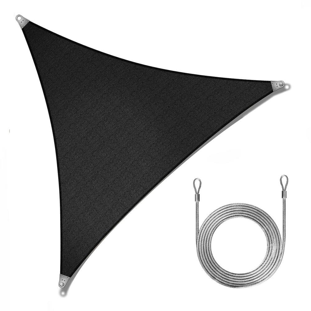 Super Ring 12 ft. x 12 ft. x12ft. Triangle Sun Shade Sail with Cable-Black price history on PriceWatchPro