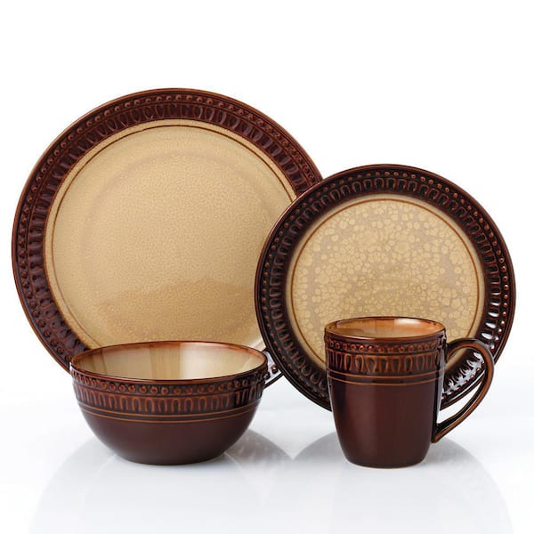 16-Piece Contrast Stoneware Set (Service for 4)