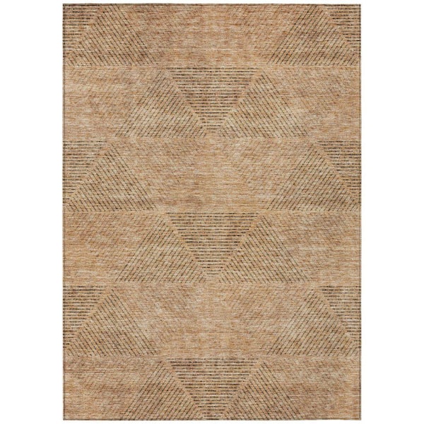 Chantille Machine Washable Indoor/Outdoor Abstract ACN777 Copper 2 ft. 6 in. x 3 ft. 10 in. Area Rug