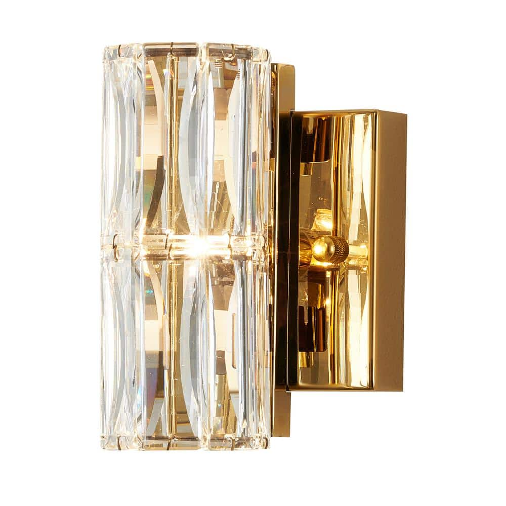 4 5 In 1 Light Gold Stainless Steel Wall Sconce With Crystals MBC11031   Gold Wall Sconces Mbc11031 160g 64 1000 