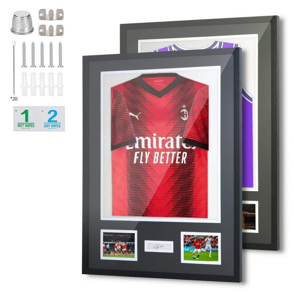 Jersey Frame Display Case, Black 23.6in. x 31.5in. Jersey Frame, Jersey ...