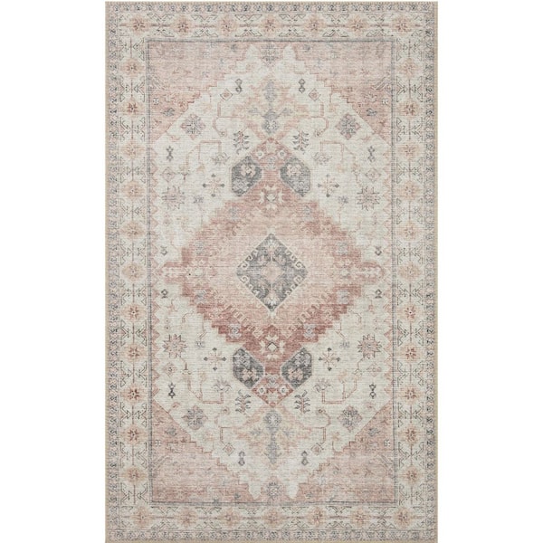 Home Decorators Collection Leesa Ivory / Rust Doormat 2 ft. x 3 ft. Oriental Area Rug