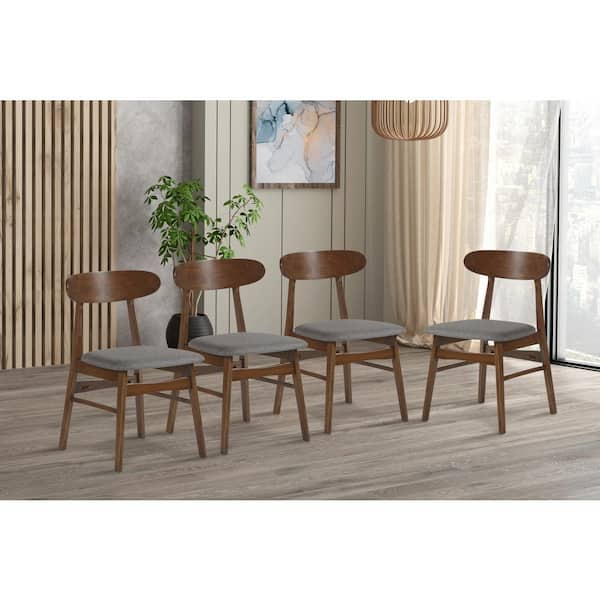 NEW CLASSIC HOME FURNISHINGS New Classic Furniture Morocco Dark Gray Polyester Fabric Seat Dining Side Chair (Set of 4)