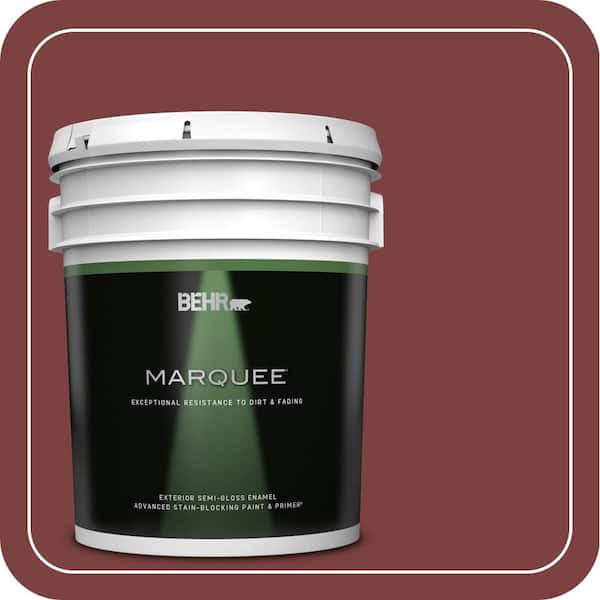 5 gal. #PPH-67 Red Wine Semi-Gloss Enamel Exterior Paint & Primer
