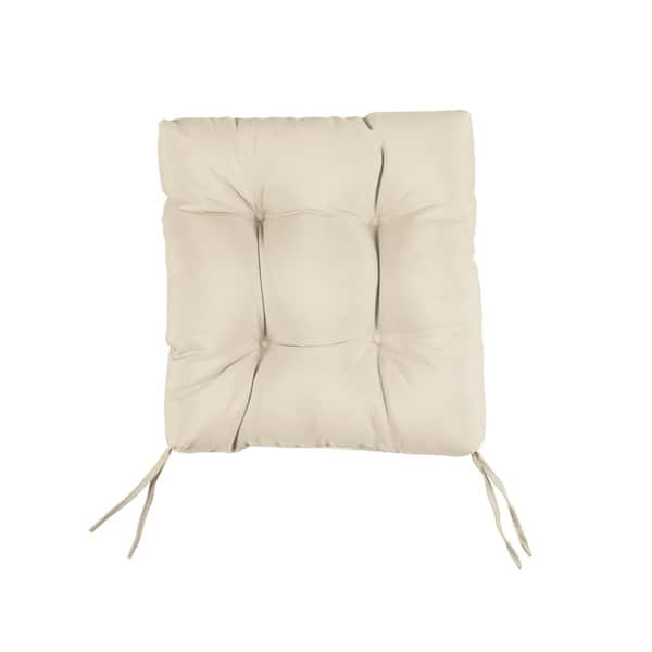 SORRA HOME Natural Tufted Chair Cushion Square Back 19 x 19 x 3