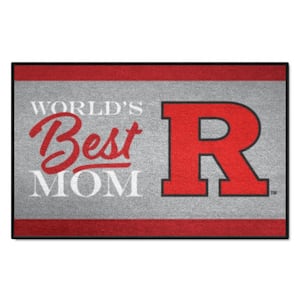 Rutgers Scarlett Knights Red World's Best Mom 19 in. x 30 in. Starter Mat Accent Rug