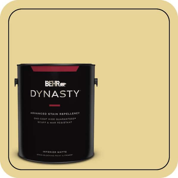 BEHR DYNASTY 1 gal. #390D-4 Honey Beige Matte Interior Stain-Blocking Paint & Primer