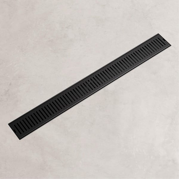 Elan 24 in Linear Shower Drain in Matte Black
