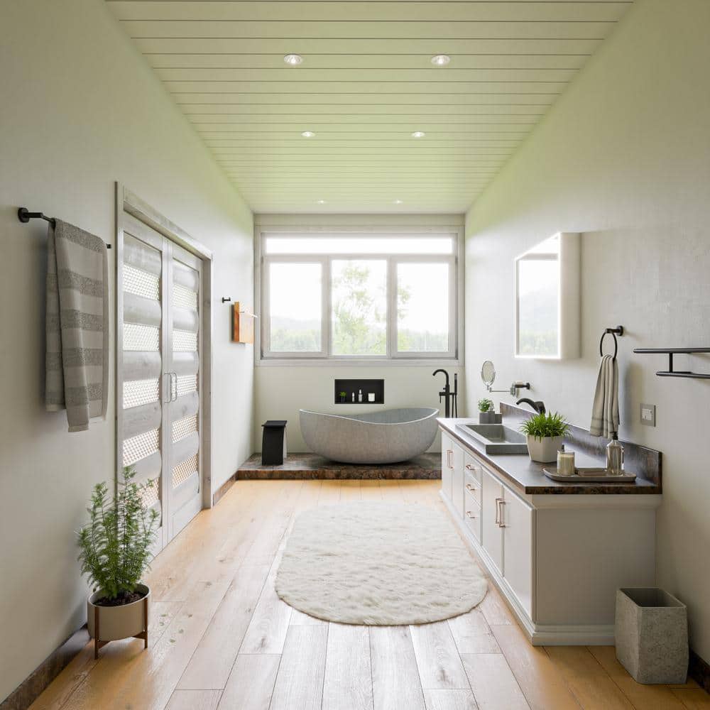 Gray Matte Geometric Concrete Bathroom Waste Bin