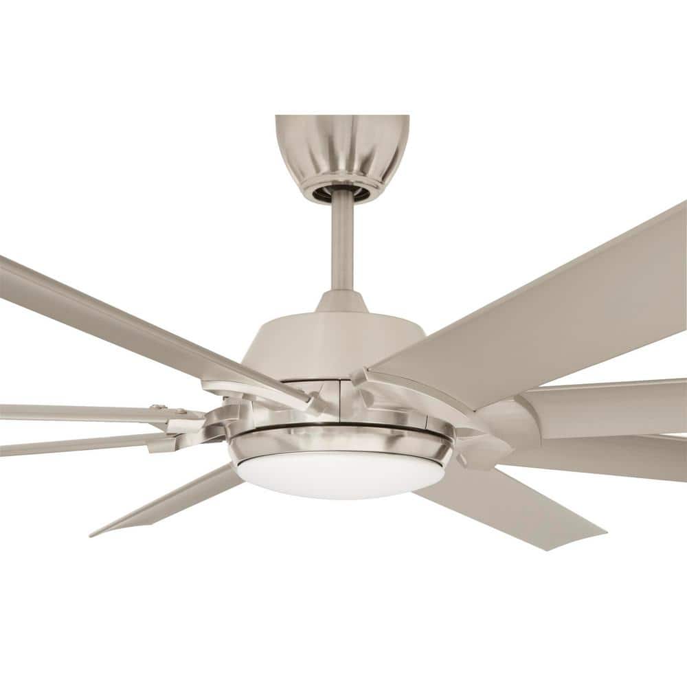 84'' Brushed Nickel LED Ceiling Fan with Remote Control