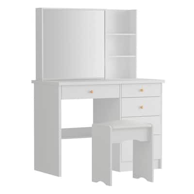 Makeup Vanities Bedroom Furniture, Small White Vanity Table Without Mirror