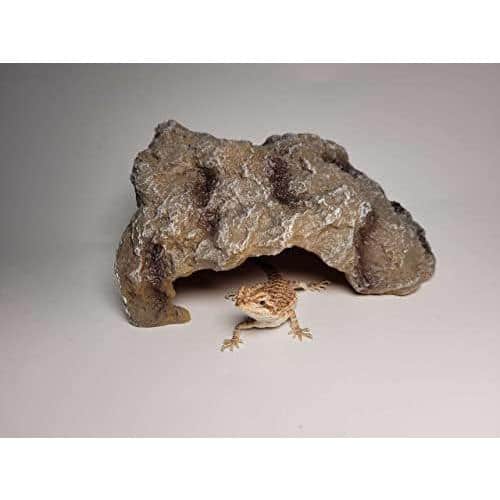 Afoxsos Small 4.1 in. x 5.5 in. x 3.1 in. Resin Rock Hideouts Cave
