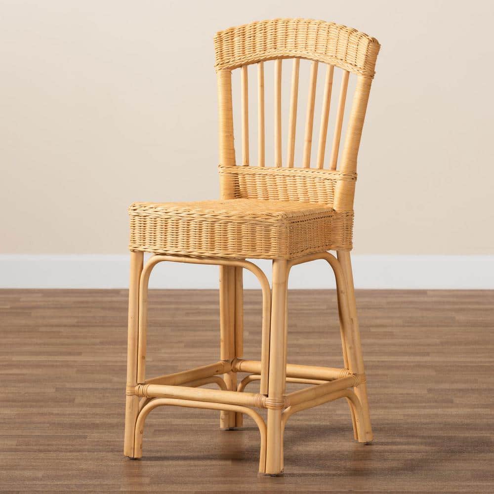 Barito Natural Rattan Bohemian Counter Height Stool