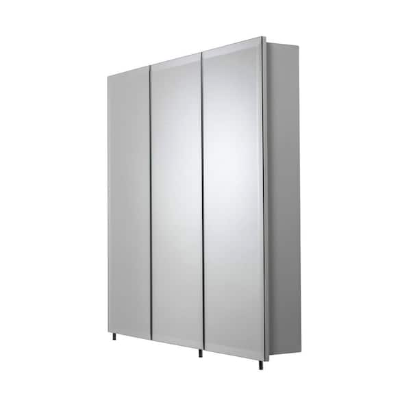 Croydex Acadia 30 in. W x 30 in. H Triple Door White Steel Surface