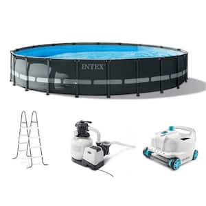 20 ft. x 48 in. Round Ultra XTR Frame Swimming Pool Set w/Robot Vacuum