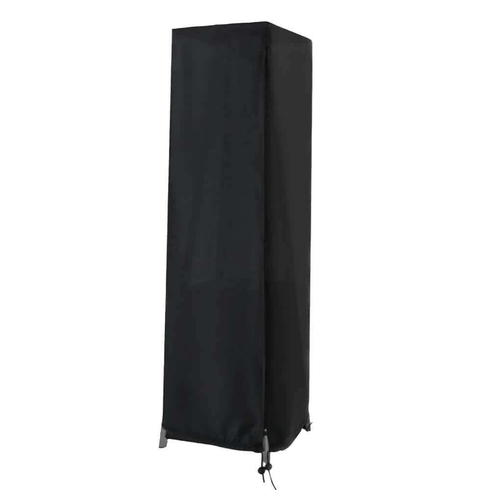Lightweight 87 in. x 21 in. x 24 in. Black Fabric Patio Heater Cover with Z