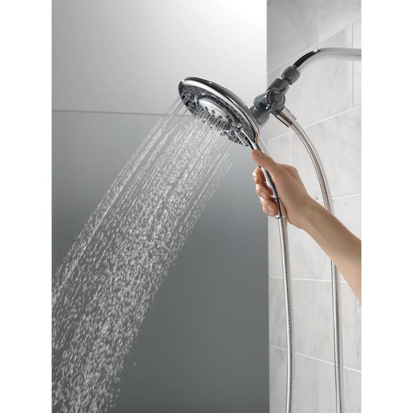 In2ition Two-in-One 4-Spray 6.1 in. Dual Wall Mount Fixed and Handheld Shower Head in Chrome In2ition Two-in-One 4-Spray 6.1 in. Dual Wall Mount Fixed and Handheld Shower Head in Chrome