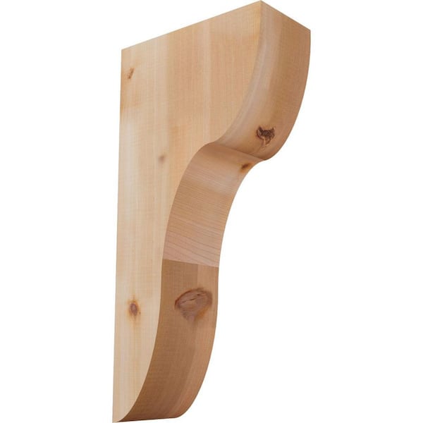 Ekena Millwork 5-1/2 in. x 12 in. x 24 in. Western Red Cedar Carmel Smooth Corbel