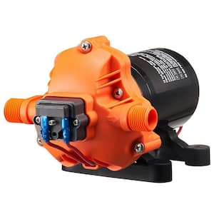 12-Volt Diaphragm Pump, 1/2 in. MNPT for RV/Yacht, 3.5 GPM, 3-Chamber DC Water Pump with Auto Pressure Switch 40-100 PSI