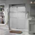 Lyndall 60 x 71-1/2 in. Frameless Mod Soft-Close Sliding Shower Door in Chrome with 3/8 in. (10mm) Clear Glass