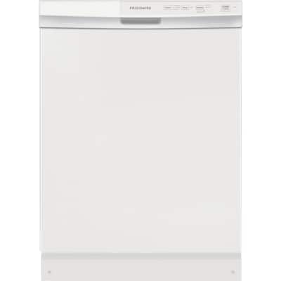 24 in. White Front Control Built-In Tall Tub Dishwasher, 55 dBA