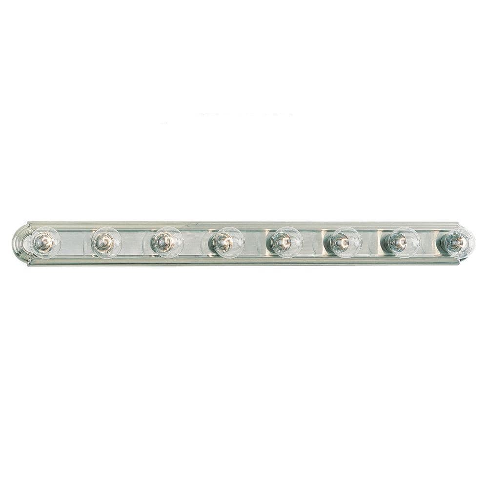 De-Lovely 48 in. 8-Light Brushed Nickel Traditional Wall Dressing Room Bath