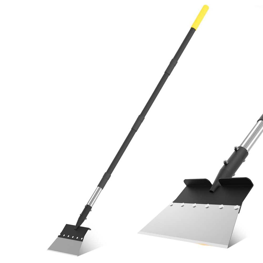 Misopily 60 in. Stainless Steel Handle Heavy Duty Quenched Steel Rake ...