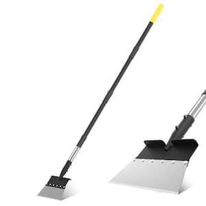 Tile Rake Metal Misopily 63 in. Stainless Steel Handle Metal Rake 17-Tine Heavy Duty ...