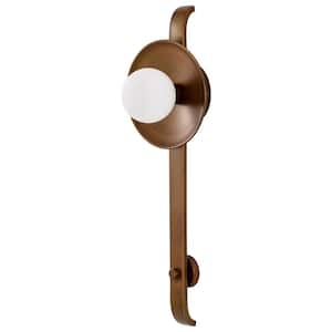 Colby 8.13 in. 1-Light Natural Brass Wall Sconce
