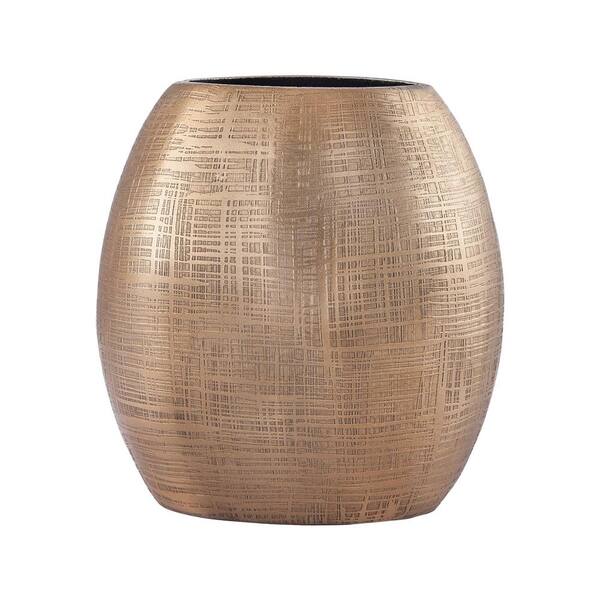 Titan Lighting Kolkata 7 in. Aluminum Decorative Vase in Gold