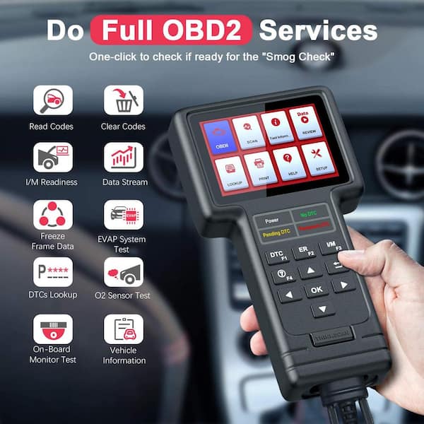 Car OBD2 Scanner Check Engine Light Fault Code Reader Battery Voltage Read  Tool For All OBD II Protocol Vehicles Since 1996 Color Screen V318