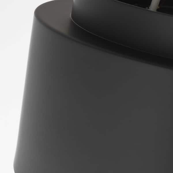 SCOTT LIVING - Dartmore 10 in. W x 5.625 in. H 1-Light Midnight Black Modern Flush Mount with Steel Shade and No Bulb Included