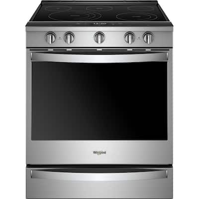 6.4 cu. ft. Smart Slide-In Electric Range with Scan-to-Cook Technology in Fingerprint Resistant Stainless Steel