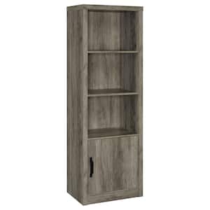 Burke Gray Driftwood 3-shelf Media Tower with Storage Cabinet