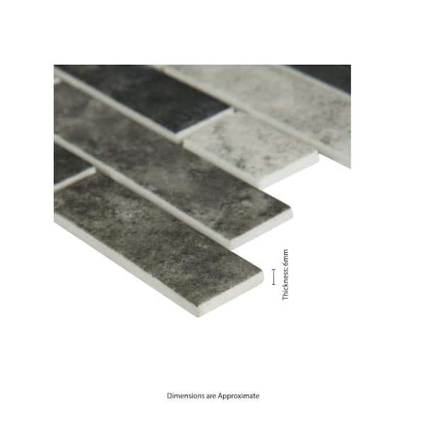 11.81 in. x 11.81 in. x 6 mm Urban Tapestry Interlocking Matte Glass Mesh-Mounted Mosaic Tile (0.98 sq. ft.) 11.81 in. x 11.81 in. x 6 mm Urban Tapestry Interlocking Matte Glass Mesh-Mounted Mosaic Tile (0.98 sq. ft.)