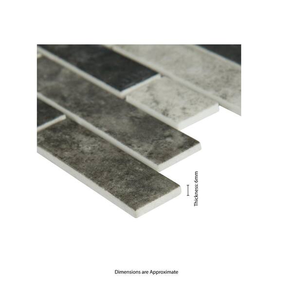 Urban Tapestry Interlocking 11.81 in. x 11.81 in. x 6 mm Glass Mesh-Mounted Mosaic Tile (14.55 sq. ft./case) Urban Tapestry Interlocking 11.81 in. x 11.81 in. x 6 mm Glass Mesh-Mounted Mosaic Tile (14.55 sq. ft./case)