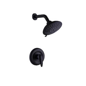 Single Handle 5-Spray Shower Faucet 4.4 GPM with Pressure Balance, Corrosion Resistant in. Matte Black